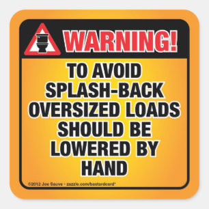 WARNUNG - Vermeiden Sie ein abschüssiges Badezimme Quadratischer Aufkleber