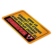 WARNUNG - Vermeiden Sie einen Abschlag im Badezimm Magnet (Rechte Seite)