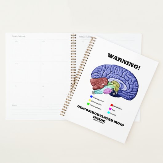 Warnung! Verwirrter Geist im Gehirn Spaß Planer (Anzeige)