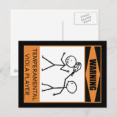 Warnung! Viola Player Postkarte (Vorne/Hinten)