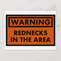 Warnung von Rednecken im Bereich