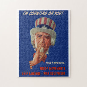 Warnung von Uncle Sam aus den 40er Jahren Puzzle