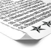 Warnung vor Anzeichen eines Faschismus gegen Trump Poster (Ecke)