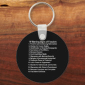 Warnung vor Anzeichen eines Faschismus gegen Trump Schlüsselanhänger (Vorderseite)