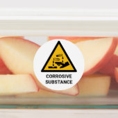 Warnung vor ätzenden Stoffen, kaustisch-chemisch Etiketten (Befestigt)