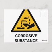 Warnung vor ätzenden Stoffen, kaustisch-chemisch Postkarte