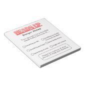 Warnung vor dem Ehegatten Notizblock (angewinkelt)