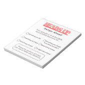 Warnung vor dem Ehegatten Notizblock (Rotiert)