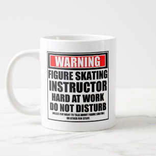 Warnung vor dem Skaten-Instructor bei der Arbeit Jumbo-Tasse