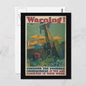 Warnung vor dem Zweiten Weltkrieg Postkarte (Vorne/Hinten)