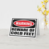 Warnung vor der Grußkarte für kalte Füße Karte (Gelbe Blume)