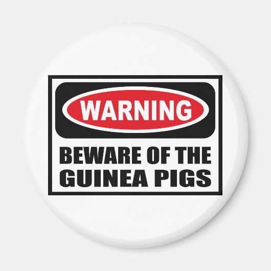 Warnung vor der GUINEA-SCHWEINE-Magnet Magnet (Vorne)