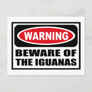 Warnung vor der IGUANAS-Postkarte Postkarte