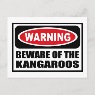 Warnung vor der KANGAROOS-Postkarte Postkarte