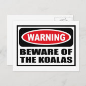 Warnung vor der KOALAS-Postkarte Postkarte (Vorne/Hinten)