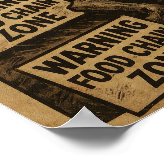 Warnung vor der Lebensmittelkette Poster (Ecke)