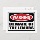 Warnung vor der LEMURS-Postkarte Postkarte (Vorne/Hinten)