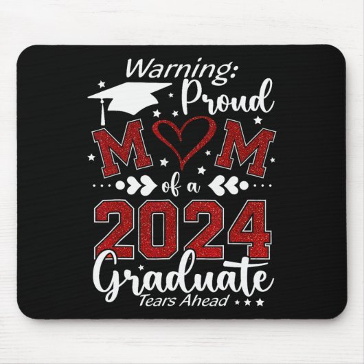 Warnung vor der Mama eines Graduate Tränes Mousepad (Vorne)