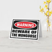 Warnung vor der MONGOSE-Grußkarte Karte (Gelbe Blume)
