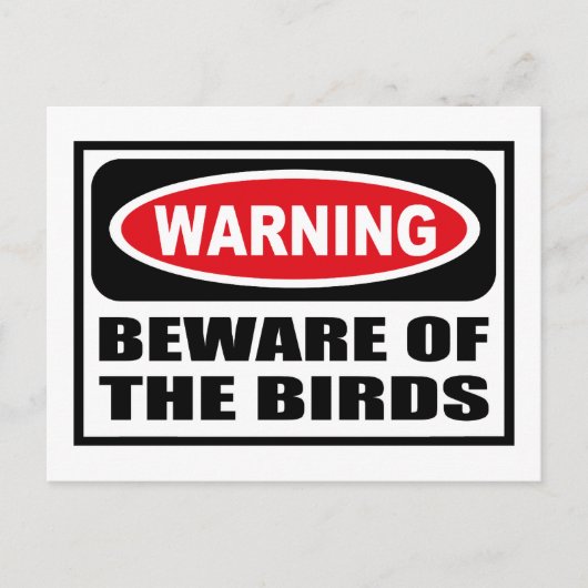 Warnung vor der VÖGELS-Postkarte Postkarte (Vorderseite)