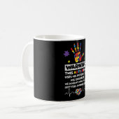 Warnung vor diesem Autismus Vater Autismus Bewusst Kaffeetasse (Vorderseite Links)