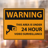 Warnung vor diesem Gebiet unter 24 Stunden Fensteraufkleber (Blatt 2)