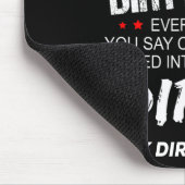 Warnung vor dieser Person hat einen schmutzigen Ge Mousepad (Ecke)