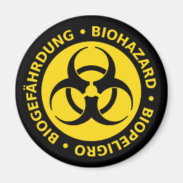 Warnung vor dreisprachiger Biogefährdung Magnet