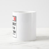 Warnung vor einem schwer zu arbeitenden Ventriloqu Jumbo-Tasse (Vorderseite)