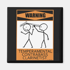 Warnung vor einem temporären Kontrabass-Clarinetis Magnet
