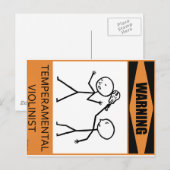 Warnung vor einem Violinisten Postkarte (Vorne/Hinten)