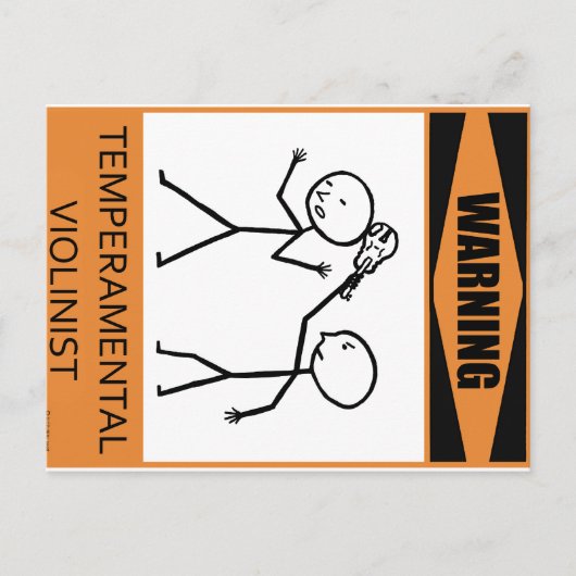 Warnung vor einem Violinisten Postkarte (Vorderseite)