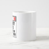 Warnung vor einer harten Arbeit der Sicherheitskrä Jumbo-Tasse (Vorderseite)