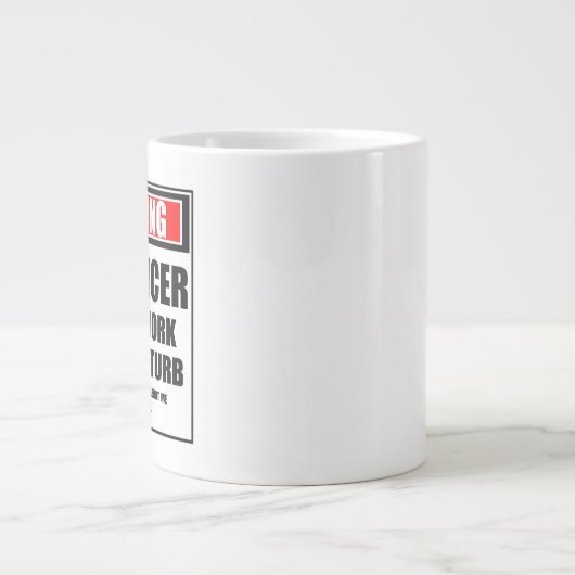 Warnung vor einer schweren Störung am Arbeitsplatz Jumbo-Tasse (Vorderseite)