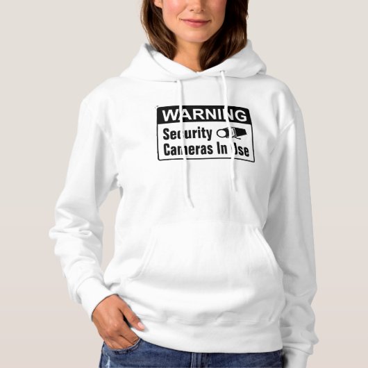 Warnung vor einer Sicherheitskamera bei Verwendung Hoodie (Vorderseite)