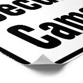 Warnung vor einer Sicherheitskamera im Benutzungsp Poster (Ecke)