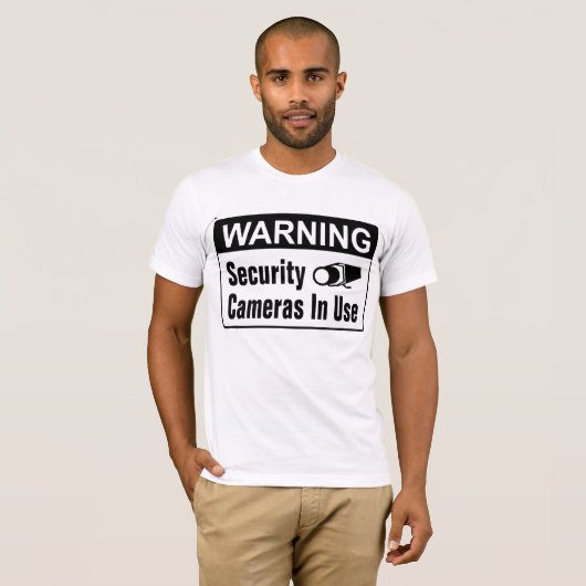 Warnung vor einer Sicherheitskamera im Mens-T - Sh T-Shirt (Vorne ganz)