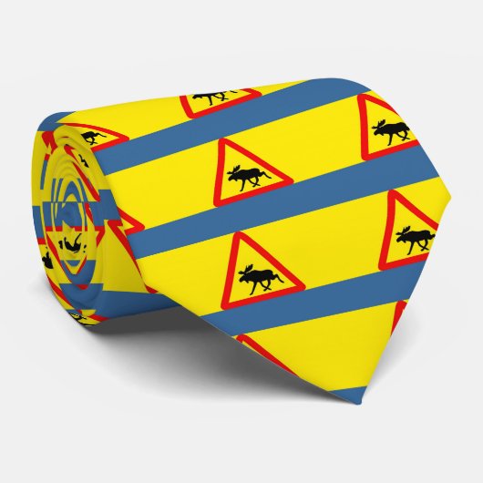 Warnung vor Elch Krawatte (Gerollt)