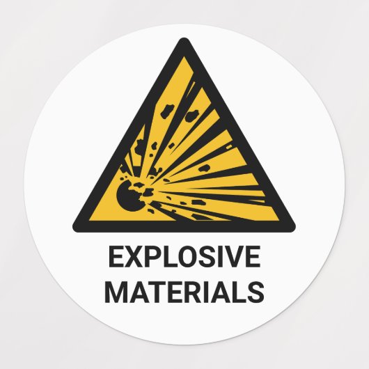 Warnung vor explosionsgefährdeten Stoffen, Explosi Etiketten (Design 2)