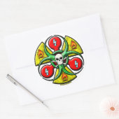 Warnung vor extremen Gefahren Runder Aufkleber (Umschlag)