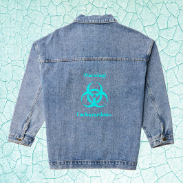 Warnung vor extremer blauer Biogefährdung Jeansjacke