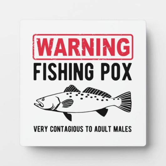 Warnung vor Fischereipocken Fotoplatte (Vorderseite)