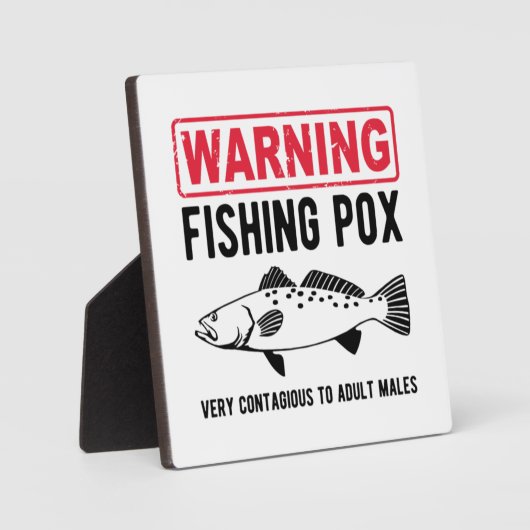 Warnung vor Fischereipocken Fotoplatte (Vorderseite)