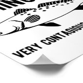 Warnung vor Fischereipocken Poster (Ecke)