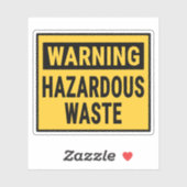 Warnung vor gefährlichen Abfällen Aufkleber (Blatt)