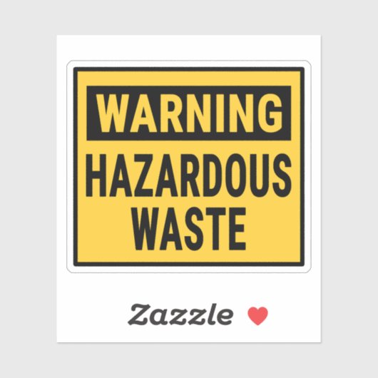 Warnung vor gefährlichen Abfällen Aufkleber (Blatt)