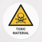 Warnung vor giftigem Material, kaustisch chemisch Etiketten (Design 2)