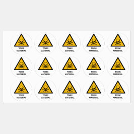 Warnung vor giftigem Material, kaustisch chemisch Etiketten