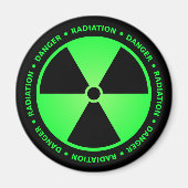 Warnung vor grüner Strahlung Magnet (Vorne)