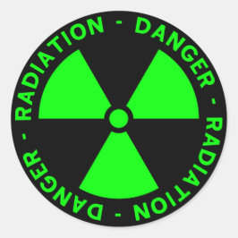 Warnung vor grüner Strahlung Runder Aufkleber